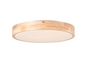 4004353403699 - Moreen led Deckenleuchte 34cm holz Holz Kunststoff Metall 1x 14 w led integriert (Lichtstrom 1300lm Lichtfarbe 3000-4500K) - Brilliant