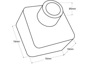 8435427131754 - Barcelona Led - Schwarze Anfangs- Endkappe für 16x16mm Silikon-Flexschlauch - WOS1616 Endkappe ohne Loch