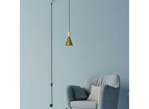 8435427135653 - Barcelona Led - Hängeleuchte aus Holz Solvang Design inspiriert von tom dixon E27 Farbe Gold­far­ben - Gold­far­ben