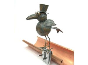 4260407933240 - Dandibo - Rabe aus Metall 8912 Dachschmuck für die Dachrinne 30 cm Vogel Figur Dekoration