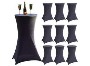 4251379463019 - Baumarktplus - 10x Stehtischhusse grau 60 cm Husse Partytisch Bistrotisch Tischdecke Decke 4251379463019 - Baumarktplus - 10x Stehtischhusse grau 60 cm Husse Partytisch Bistrotisch Tischdecke Decke