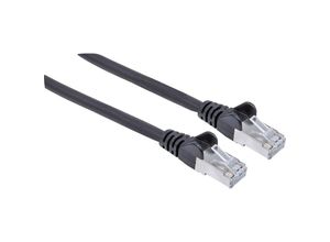 0766623740814 - 740814 RJ45 Netzwerkkabel Patchkabel cat 6a s ftp 200 m Schwarz Folienschirm Geflechts - Intellinet