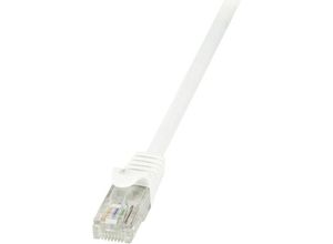 4052792023589 - CP2021U RJ45 Netzwerkkabel Patchkabel cat 6 u utp 050 m Weiß mit Rastnasenschutz 1 St - Logilink