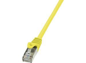 4052792025446 - CP1027S RJ45 Netzwerkkabel Patchkabel cat 5e f utp 050 m Gelb mit Rastnasenschutz 1 St - Logilink