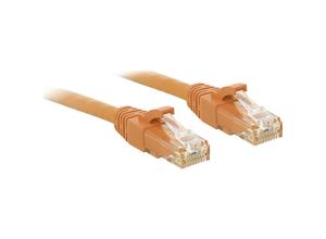 4002888481076 - 48107 RJ45 Netzwerkkabel Patchkabel cat 6 u utp 100 m Orange mit Rastnasenschutz 1 St - Lindy