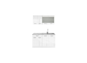 4251421928954 - VICCO Küchenzeile SINGLE Einbauküche 140 cm Küchen Weiß Hochglanz R-LINE 4251421928954 - VICCO Küchenzeile SINGLE Einbauküche 140 cm Küchen Weiß Hochglanz R-LINE