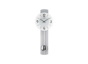 4037445139305 - Pendelwanduhr AMS W7275 Wanduhren Gr B H L 23 cm x 7 cm x 60 cm silberfarben Pendeluhren