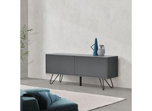 4059438583483 - [encasa] - Sideboard Bollebygd 465x110x30cm Dunkelgrau encasa - Dunkelgrau