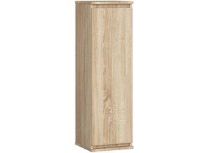 5901738167650 - Abamihome - Showcase Garderobe an der Wand hängen 30 cm Matte System ohne flüssige Sonoma Oak   Sonoma Oak 3 Regale 1 Türen1