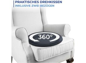 4008838225134 - Maximex Drehkissen mit 2 Wechselbezügen Bequeme Drehung um 360 Grad Mehrfarbig Polyester creme Polyester schwarz Kunststoff (abs) schwarz