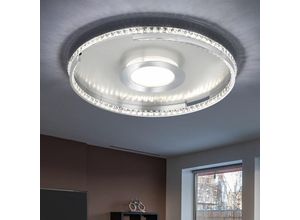 Image of Deckenlampe Lampen Wohnzimmer Decke Deckenlampe LED Deckenleuchte mit 3 Stufen Dimmer, Metall chrom, 1x LED 52W 4000Lm 3000K, DxH 61x8cm