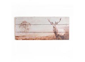 5011583204339 - Holzbild ART FOR THE HOME Stag Bilder Gr B H T 70 cm x 30 cm x 38 cm Hirsche braun Holzbilder Bilder