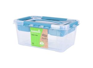 4052396064476 - - Aufbewahrungsbox 42 Liter Deckel mit Griff 29x19x124 hubert collection blau