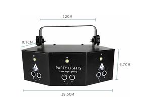 0724443939221 - Senderpick - rgb dmx Scan Projector Strobe dj Bühnenbeleuchtung Lichteffekt 9-Eye led Light