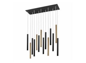 8435435329679 - Schuller Lighting - Schuller Varas - Dimmbare Pendelleuchte Cluster Drop glänzendes Gold Mattweiß Fernbedienung