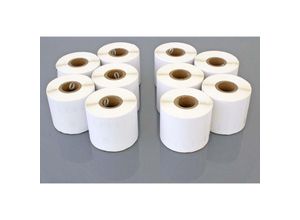 4068201490477 - Vhbw - Set 10x Etiketten-Rolle 59mm x 190mm (110 Etiketten) kompatibel mit Dymo LabelWriter LW400 Turbo LW450 Duo LW450 Etiketten-Drucker