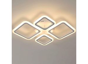 Image of Moderne LED-Deckenleuchte, 41 w, quadratische Deckenlampe, 3000 k warmweiße Deckenbeleuchtung für Schlafzimmer, Küche, Flur, Wohnzimmer