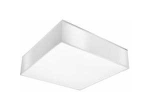 Image of Deckenlampe Eckig weiß Deckenleuchte quadratisch Deckenleuchte Quadrat, PVC Stahl, 2x E27, LxBxH 35 x 35 x 12 cm, Wohnzimmer