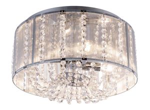Image of Globo - Design Decken Lampe Wohn Schlaf Zimmer Beleuchtung Kristall Strahler Chrom Leuchte 15091D