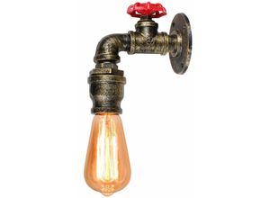 Image of Wottes - E27 Wandleuchte Industrielle Retro Wandlampen Kreative Wandleuchte in Wasserrohrform - Bronze