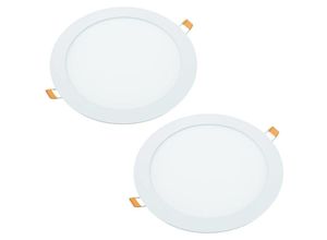 8435523821627 - Jandei - 2x Downlight led 18W Redondo Embrace 4200K Matte White Aro Aluminium für 200-205 mm Downlight led led