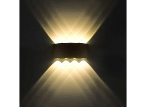 Image of Wandleuchte für den Innenbereich, schwarze led, 8 w, moderne Wandleuchte, Aluminium-Wandleuchte, Up-Down-Spot-Licht, Nachtlampe für Wohnzimmer,