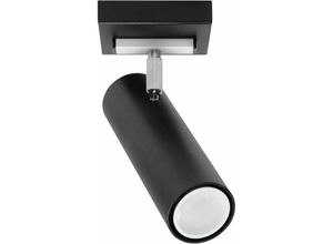 Image of Deckenstrahler Wohnzimmer Beleuchtung Spot Deckenstrahler schwarz Deckenlampe schwarz, aus Stahl in schwarz Strahler verstellbar, 1x GU10, LxH 18 x