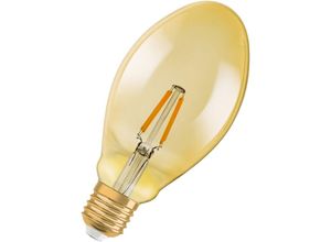 4099854091117 - LED-Lampen Vintage-Edition 40 Watts Ersatz E27 Oval 2400 Kelvin Warm Comfort Light Klares Glas single Pack - Gold - Osram