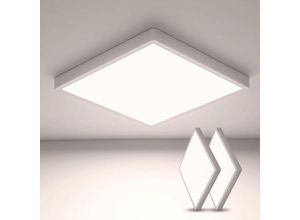 Image of Goeco - 2er-Set LED-Deckenleuchte, Deckenleuchte 30 cm, 24 w, quadratisch, ultradünn, IP44, moderne weiße Deckenleuchte, 4500 k, Neutralweiß, 2700