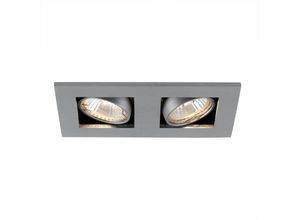 5701581136052 - - Decken Lampe Einbau Strahler Alu gebürstet Wohn Zimmer Spots schwenkbar 21070129