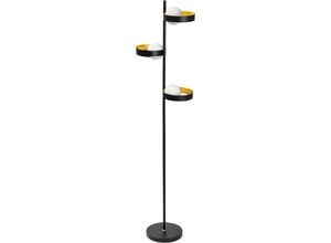 4058075759244 - Decor Memphis Stehleuchte schwarz gold mit G9 Sockel für den einfachen Austausch des Leuchtmittels kann mit einfacher oder smarter Lampe bestückt