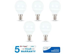 0636339775168 - Vtac - 5 v-tac samsung LED-Glühbirnen E14 55W mini globe warm kalt natur VT-236 -Natur