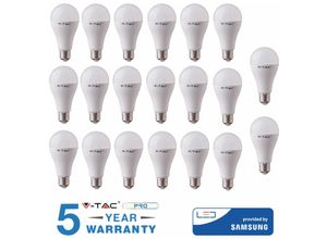 0604220597854 - Vtac - 20 led glühbirnen 11W E27 v-tac samsung natürliches warmweiss