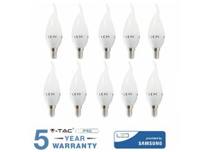 0619793863183 - Vtac - led glühbirne E14 flamme 55W 40 w v-tac samsung 10 stück