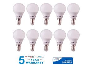 0636339775410 - Vtac - 10 led glühbirnen E14 v-tac samsung 7W 45W mini globo P45 VT-270 natürlich kalt warm