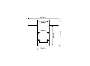 8435427146994 - Barcelona Led - L-Verbinder für Einbau-Magnetschienen 20 mm - Horizontal - Weiß