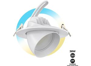 8435427135516 - Barcelona Led - LED-Downlight kreisförmig schwenkbar 38W 3640lm 60º Ø170mm Lichtfarbe cct - cct