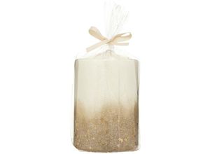 3560231580643 - Fééric Lights And Christmas - Kerze glitter farbverlauf 10x15cm gold - Feeric lights & christmas - ecru