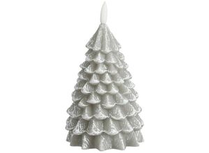 8720362351788 - - Mica Kerze led Weihnachtsbaum 17 x ø 9 cm grau batteriebetrieben Timer