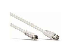 4040849118302 - GOOBAY SAT-Antennenanschlusskabel F-Stecker Koaxkupplung weiß 25 m