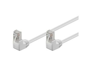 4040849960611 - Cat 5e Patchkabel 2x 90° gewinkelt f utp - Kupferkaschierter Aluminiumleiter (cca) 2x RJ45-Stecker 90° (8P8C) weiß 05 m (96061) - Goobay