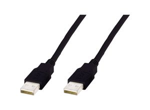 4016032282563 - USB-Kabel usb 20 usb-a Stecker usb-a Stecker 180 m Schwarz AK-300100-018-S - Digitus