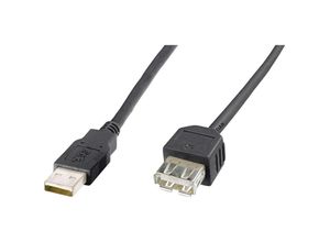 4016032283119 - USB-Kabel usb 20 usb-a Stecker usb-a Buchse 300 m Schwarz AK-300200-030-S - Digitus