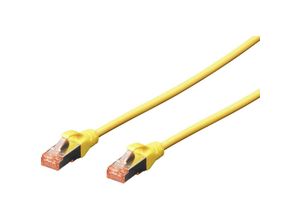 4016032321613 - DK-1644-005 Y RJ45 Netzwerkkabel Patchkabel cat 6 s ftp 050 m Gelb Halogenfrei verdrillte - Digitus