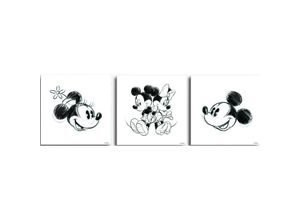 5011583327724 - Mehrteilige Bilder DISNEY Mickey & Minnie Gr B H T 90 cm x 30 cm x 25 cm 3 St bunt (mehrfarbig) Mehrteilige Bilder