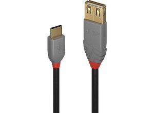 4002888368971 - USB-Kabel usb 20 usb-c® Stecker usb-a Buchse 015 m Schwarz 36897 - Lindy