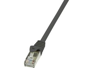 4052792025132 - LogiLink CP1063S RJ45 Netzwerkkabel Patchkabel CAT 5e F UTP 300 m Schwarz mit Rastnasenschutz 1 St