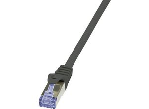 4052792020328 - LogiLink CQ3073S RJ45 Netzwerkkabel Patchkabel CAT 6a S FTP 500 m Schwarz Flammwidrig mit Rastnas