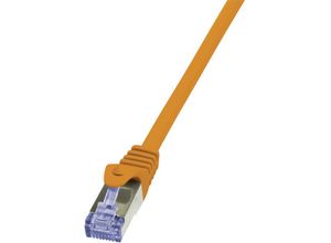 4052792020724 - CQ3028S RJ45 Netzwerkkabel Patchkabel cat 6a s ftp 050 m Orange Flammwidrig mit Rastnase - Logilink