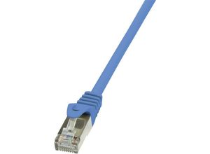 4052792025378 - CP1036S RJ45 Netzwerkkabel Patchkabel cat 5e f utp 100 m Blau mit Rastnasenschutz 1 St - Logilink